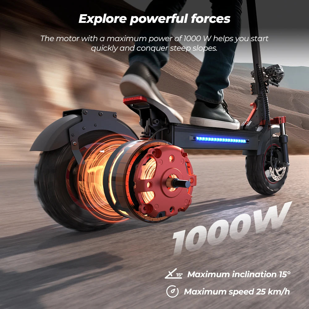 IX5s Electric Scooter 15Ah 1000W power Kick Scooter Anti-skid Off Road Pneumatic fire 65km row 45 km/h Scooter - Cilla Scooters