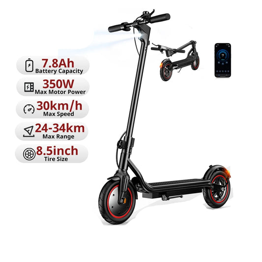 W5 E-scooter Inflatable Tire 30km/h Dual Brake With APP - Cilla Scooters