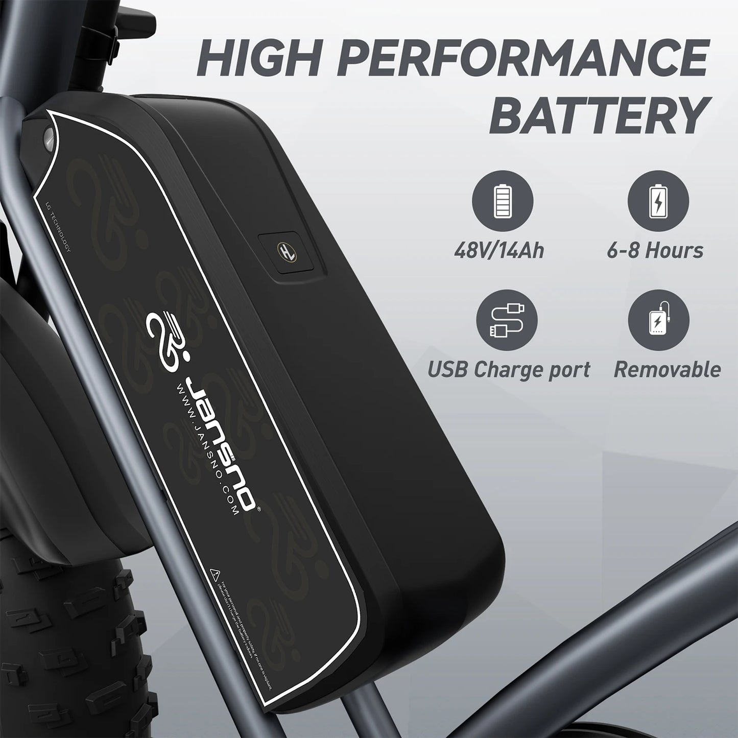 JANSNO X50 E-bike 750W Motor 48V14h Lithium Battery All-terrain Two-wheel Electric Vehicle Adult 20*4.0 Fat Tire E-bike