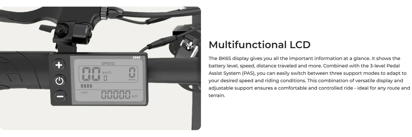 KOOLUX BK6S 3.0 Adult 500W Electric Bicycle Men's E-City ebike City 36V13AH Battery 20" Folding City Tire Electric Bike
