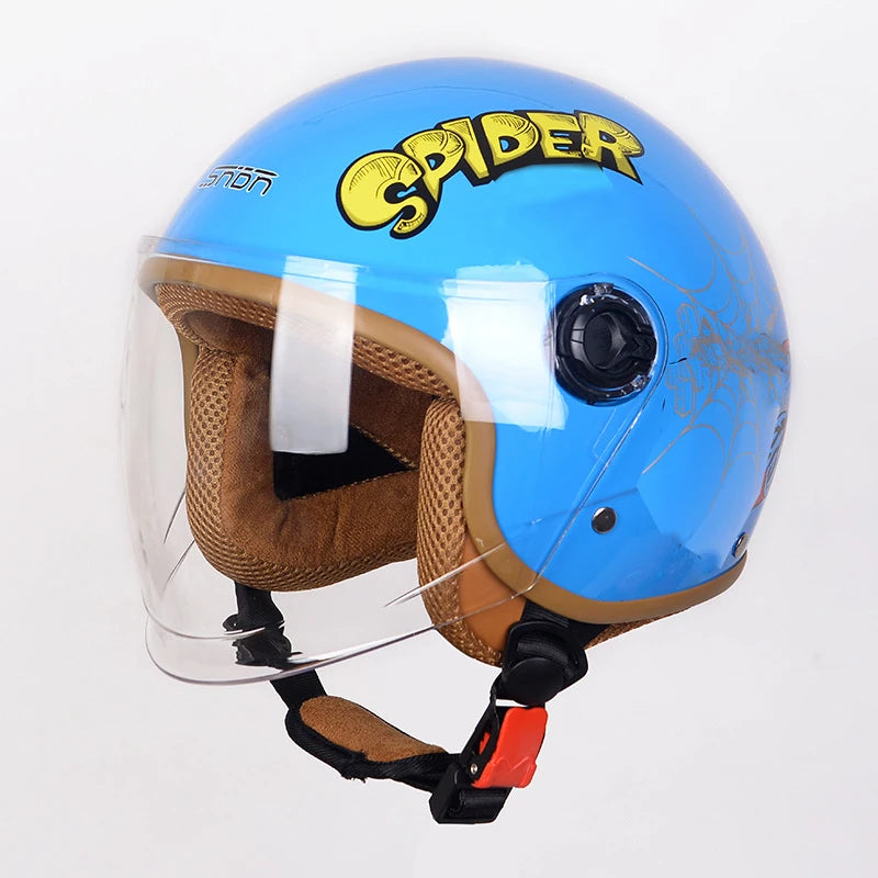 Cartoon Kids Motorcycle Helmet  super hero Motorbike Children Full Face Helmet Boy Girls Protective Cycling Scooter Capacete