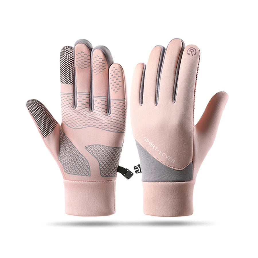 Winter Cycling Gloves for Men And Women Anti-Slip Touch Screen Compatible Windproof Lining Warm Outdoor Sports Gloves