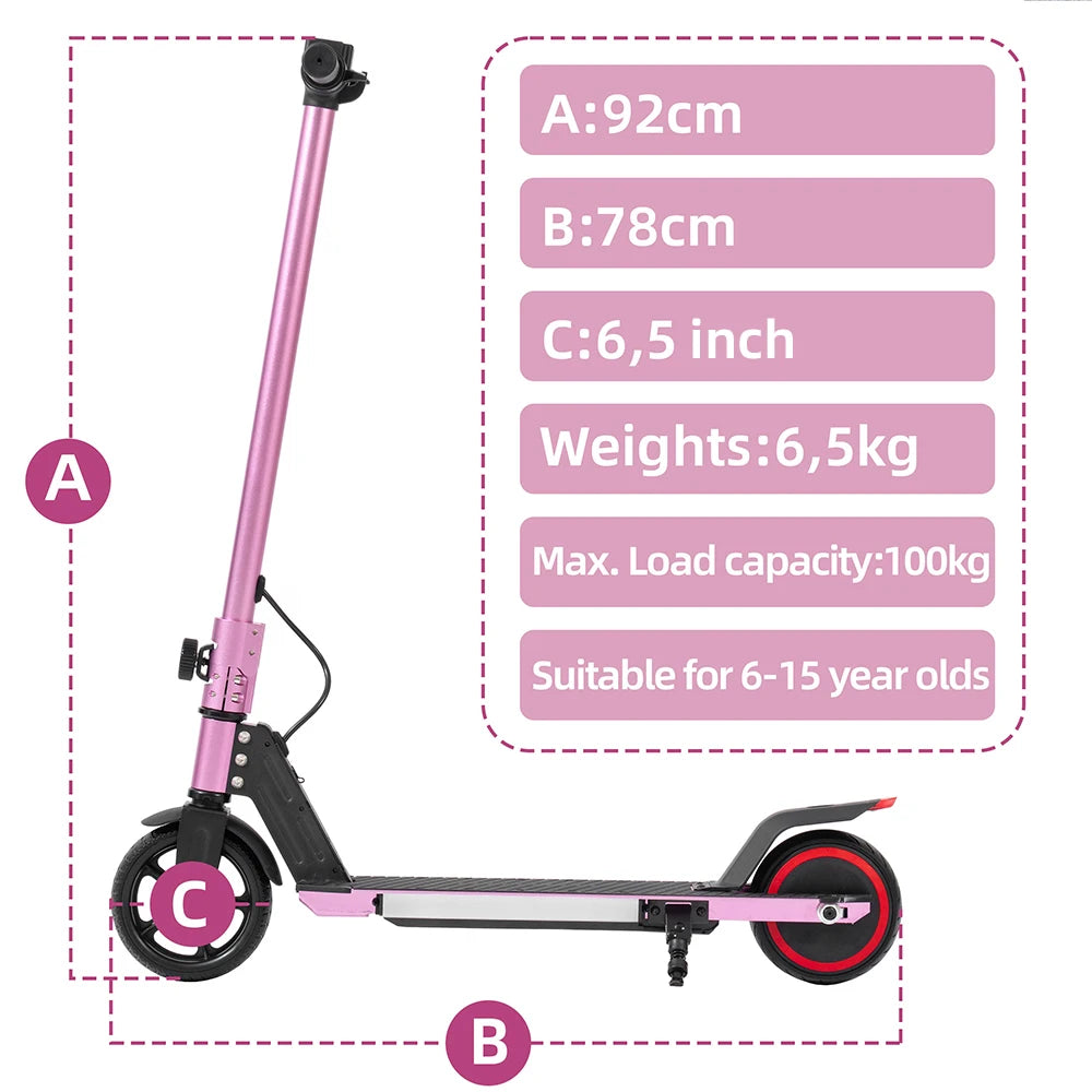 Vankel Electric Scooter for Child 6.5" Folding E-Scooter Kids 6–12 Years, 150W Motor, 60Wh Scooter  Max Range 5–8km Boys Girls