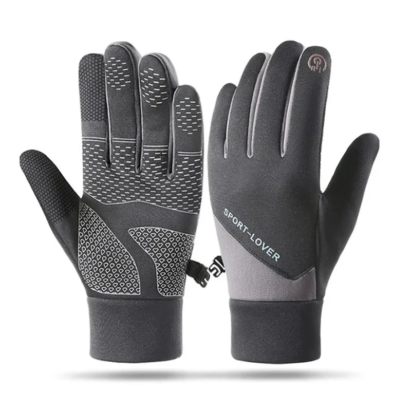Winter Cycling Gloves for Men And Women Anti-Slip Touch Screen Compatible Windproof Lining Warm Outdoor Sports Gloves