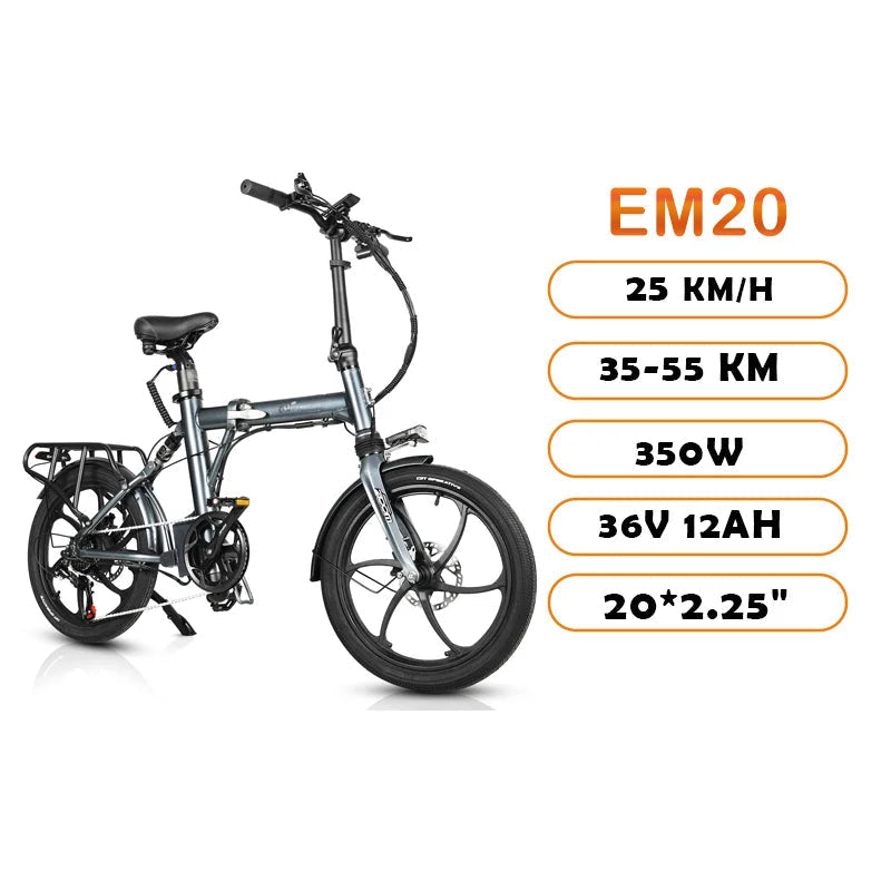 Em20 Foldable E-bike 25km/h - Cilla Scooters