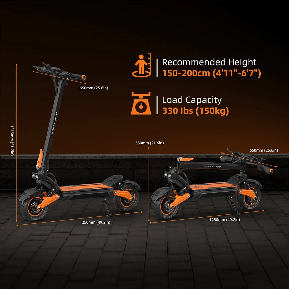 Kugoo Lx10+ Foldable E-scooter 72 Km/H Superior Comfort and All-Terrain Stability - Cilla Scooters