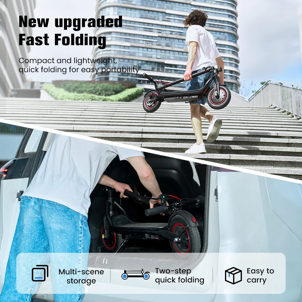 W6 Electric Scooter 10 Inch 500W Motor 36V 10.5Ah Battery 35km/h Max Speed Foldable E-Scooter With APP Dual Brakes Scooters - Cilla Scooters