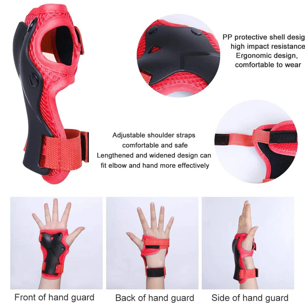 Kids protection Helmet Knee Elbow Wrist Pads