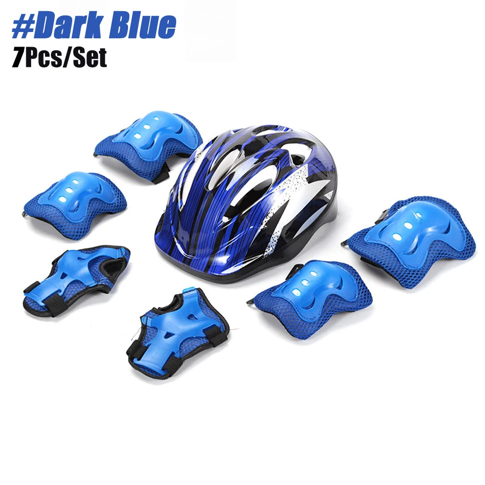 Kids protection Helmet Knee Elbow Wrist Pads