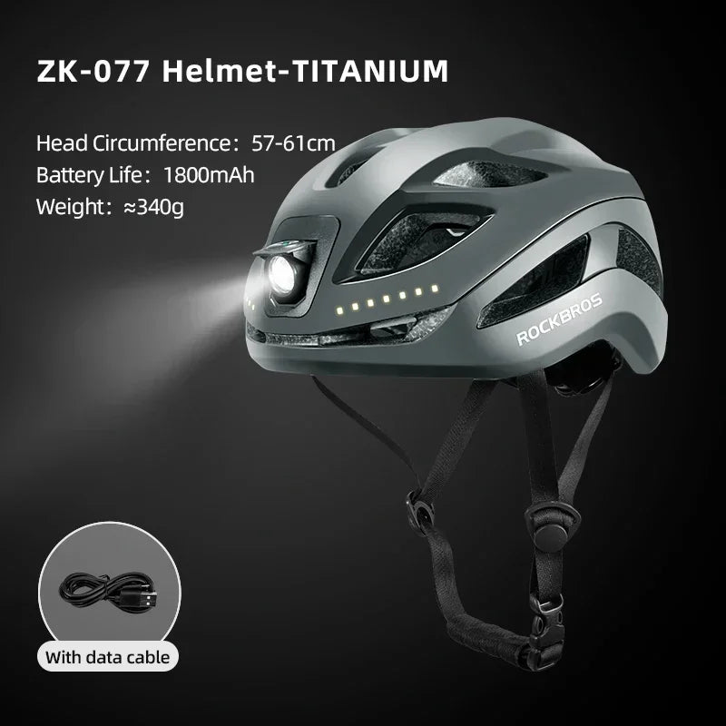 Bicycle Light Helmet Type-C Charging