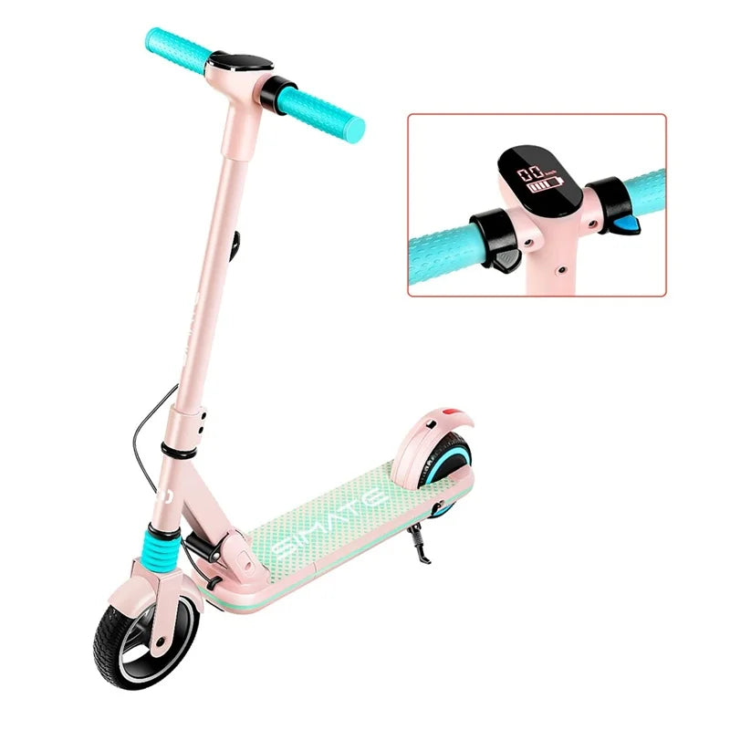 Mankeel MK027 Electric Scooter for Kids Age 6-12, 185W Children's Electric Scooters, Max 14KM/H, 5-8KM Range, Folding E-Scooter