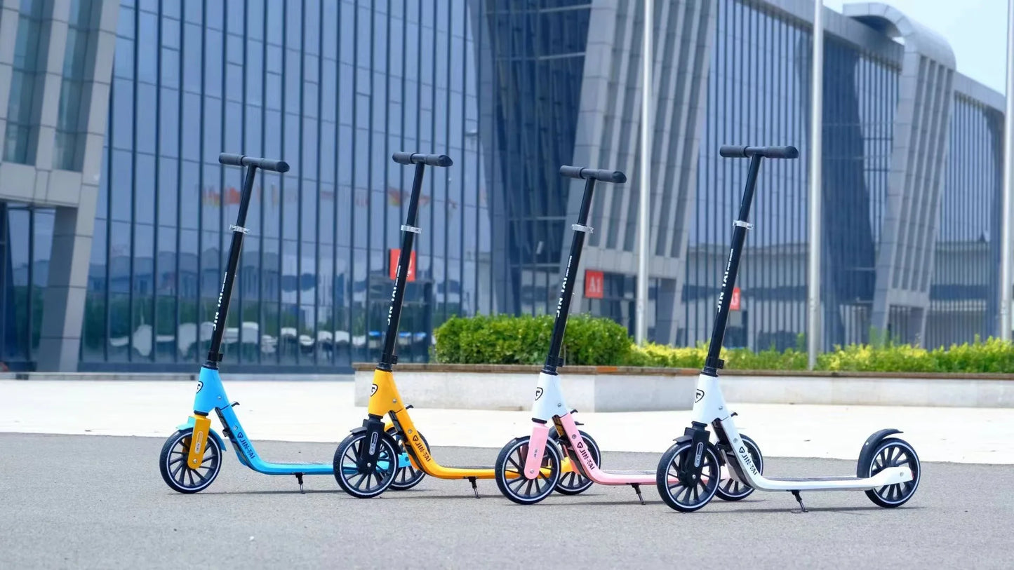 Foldable Portable Kick Scooter for Children and Teenagers One-Legged Scooter Big Two-Wheel City Work School Student Dropshipping