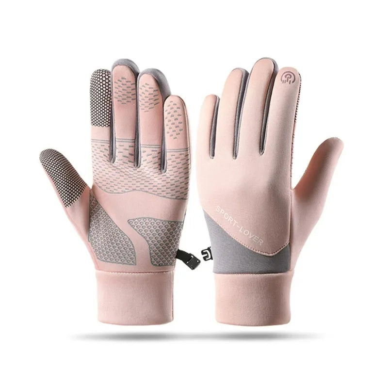 Winter Cycling Gloves for Men And Women Anti-Slip Touch Screen Compatible Windproof Lining Warm Outdoor Sports Gloves