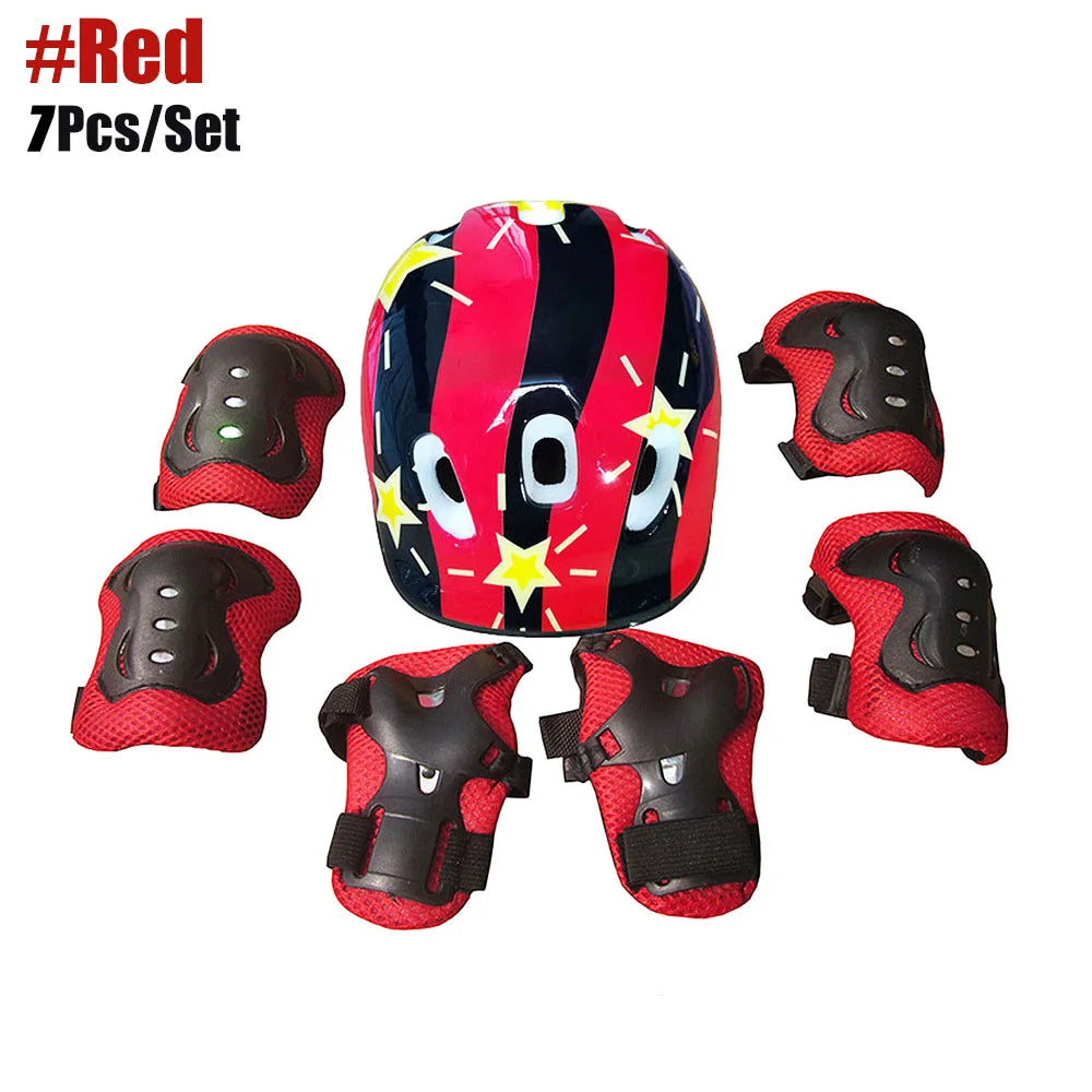 Kids protection Helmet Knee Elbow Wrist Pads