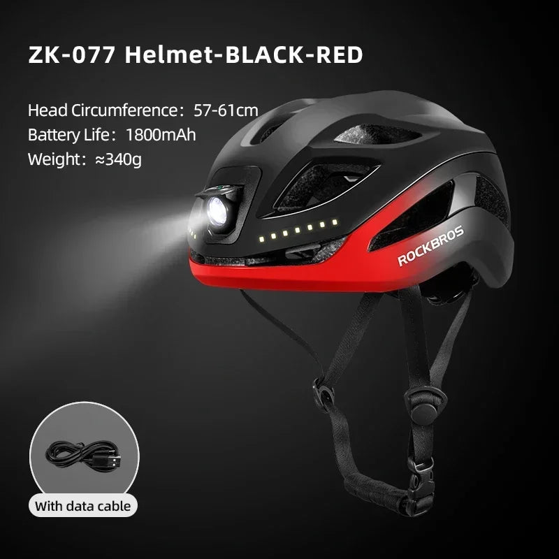 Bicycle Light Helmet Type-C Charging
