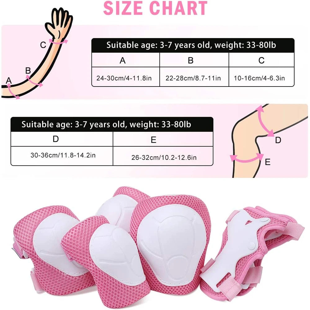Kids protection Helmet Knee Elbow Wrist Pads