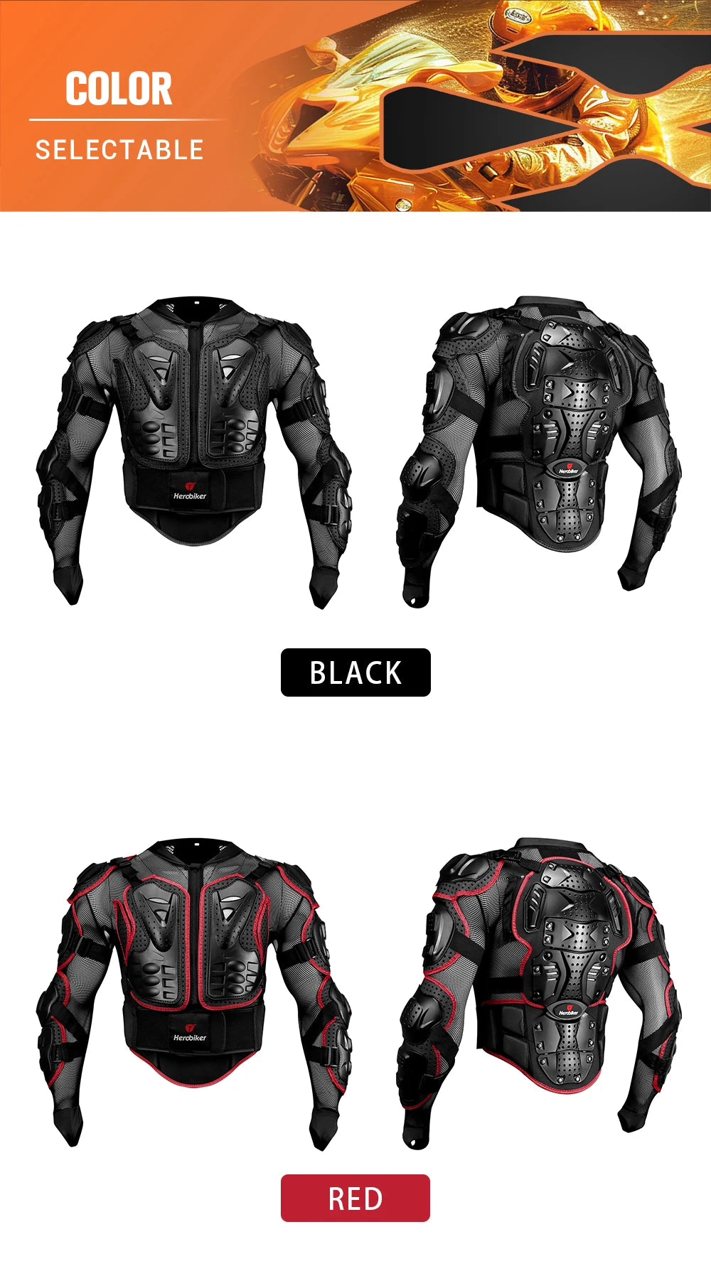 New Motorcycle Jackets Men's Full Body Armor Protection Jackets Motocross Enduro Racing Moto Protective Equipment Clothes S-4XL - Cilla Scooters