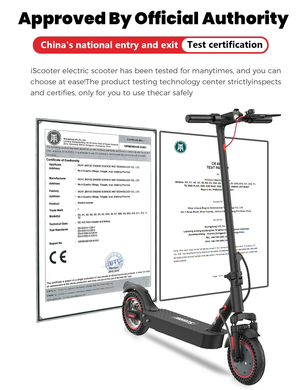 iScooter i9max Electric Scooter 36V 10Ah 500W Motor 40km Max Range 35km/h Speed 10inch Foldable Electric Kick eScooter with App - Cilla Scooters