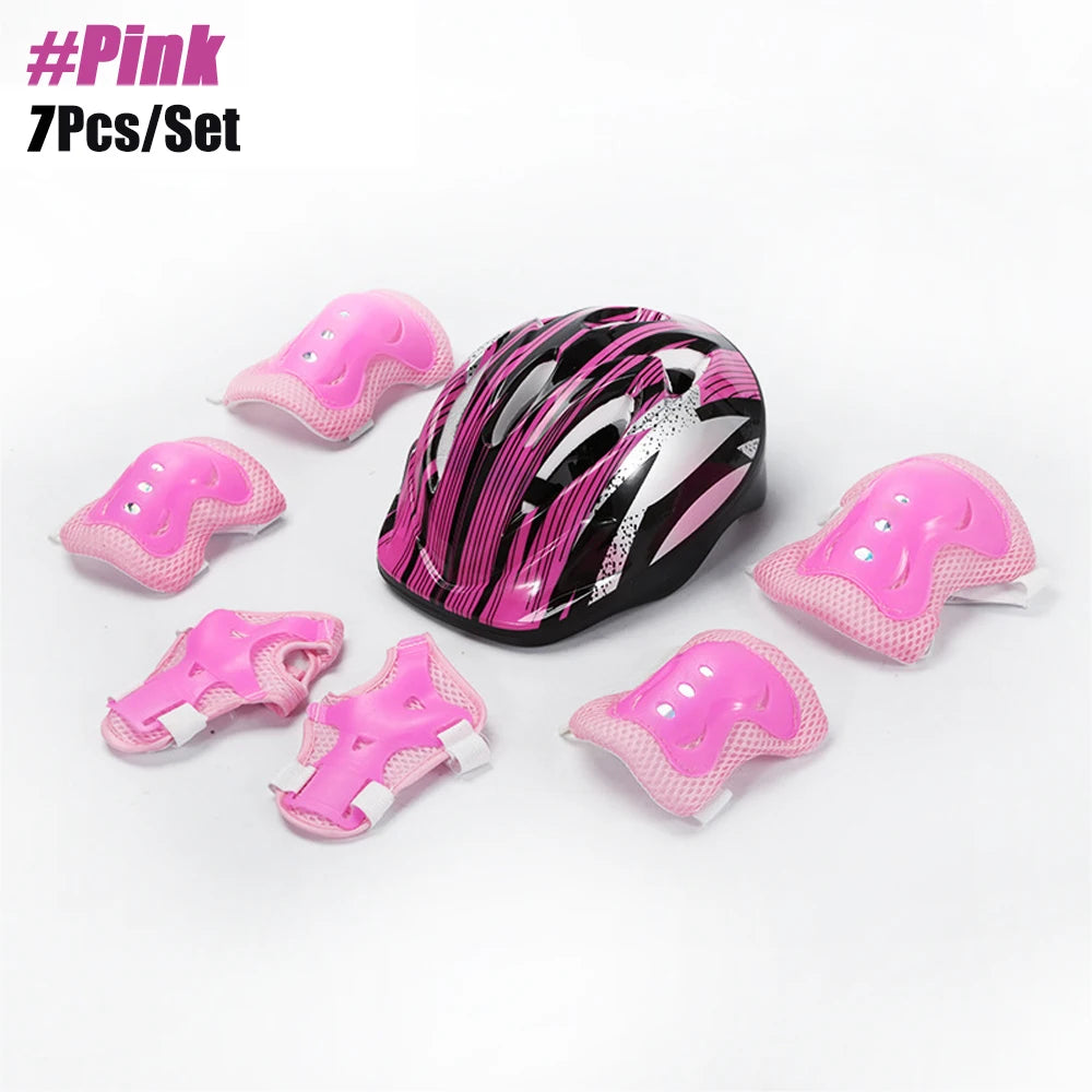 Kids protection Helmet Knee Elbow Wrist Pads