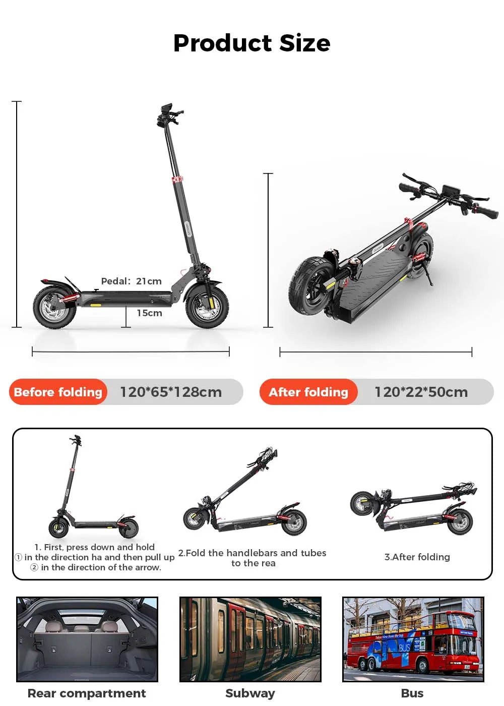 800W 15Ah Electric Scooter 10inch Powerful Electric Kick Scooter Anti-skid Off-road Tire 45km Range eScooter 45km/h With App - Cilla Scooters
