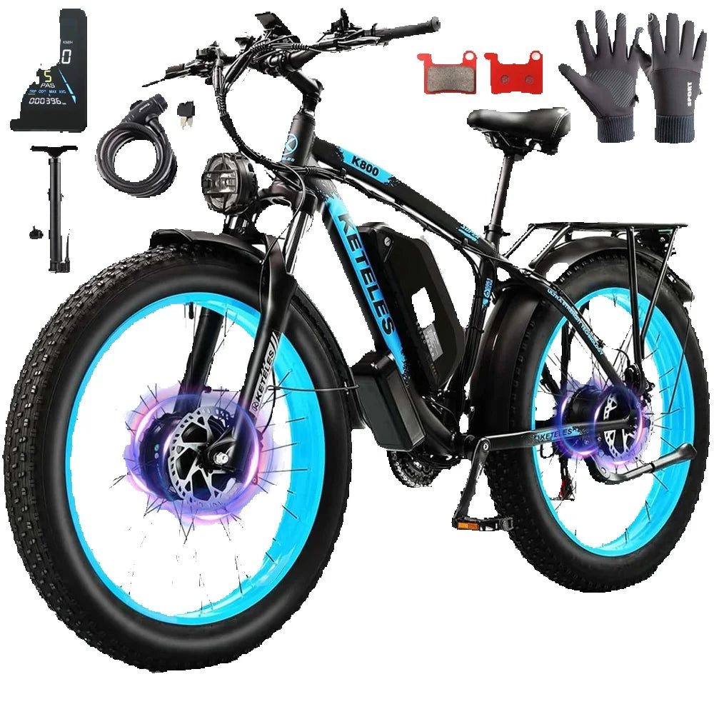 KETELES K800 2000W Mountain Electric Bike 70-80 km 55km/h 26 in Tire Hydraulic brake Aluminum alloy front fork shock absorber