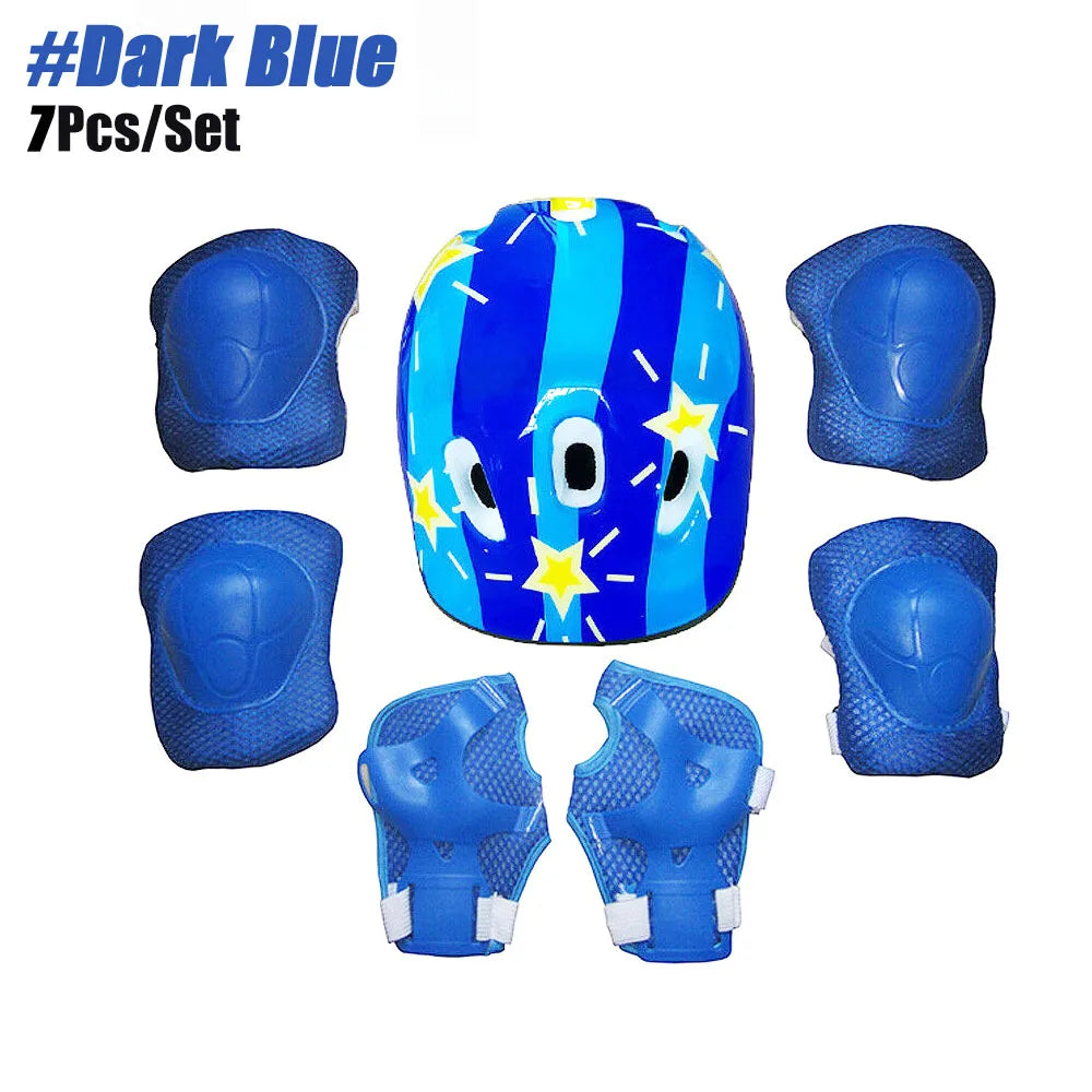 Kids protection Helmet Knee Elbow Wrist Pads