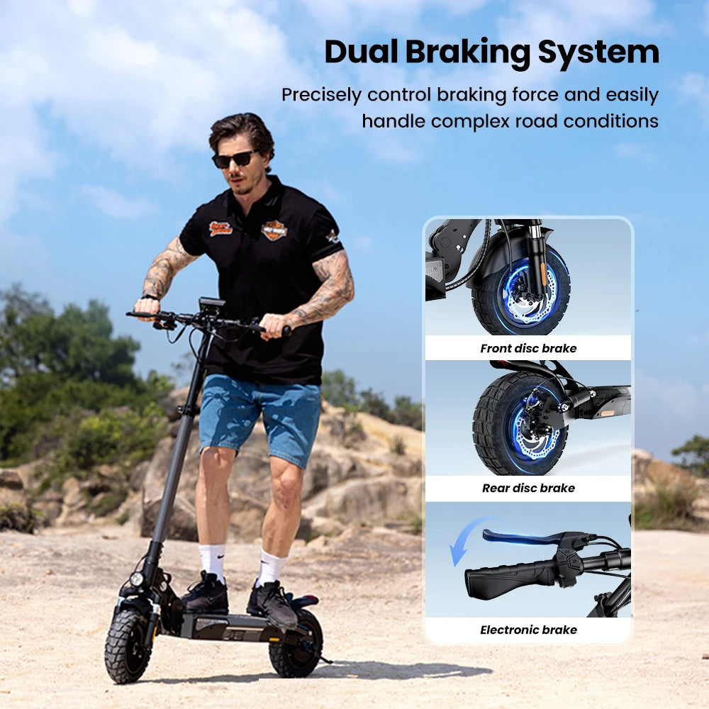 W9 Off Road E-scooter 45km/h Dual Disc Brakes With APP - Cilla Scooters
