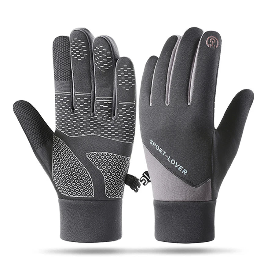 Winter Cycling Gloves for Men And Women Anti-Slip Touch Screen Compatible Windproof Lining Warm Outdoor Sports Gloves
