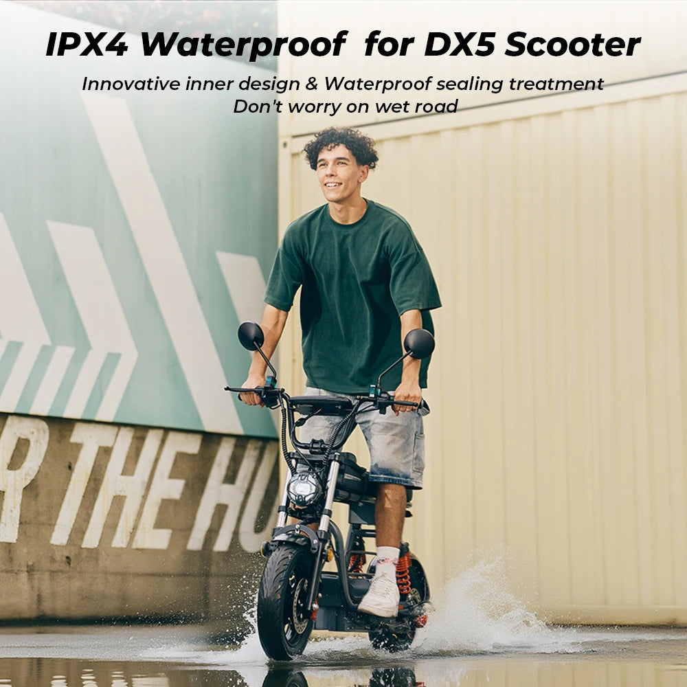 iScooter DX5 E-scooter With Seat and Basket 55KM/h - Cilla Scooters