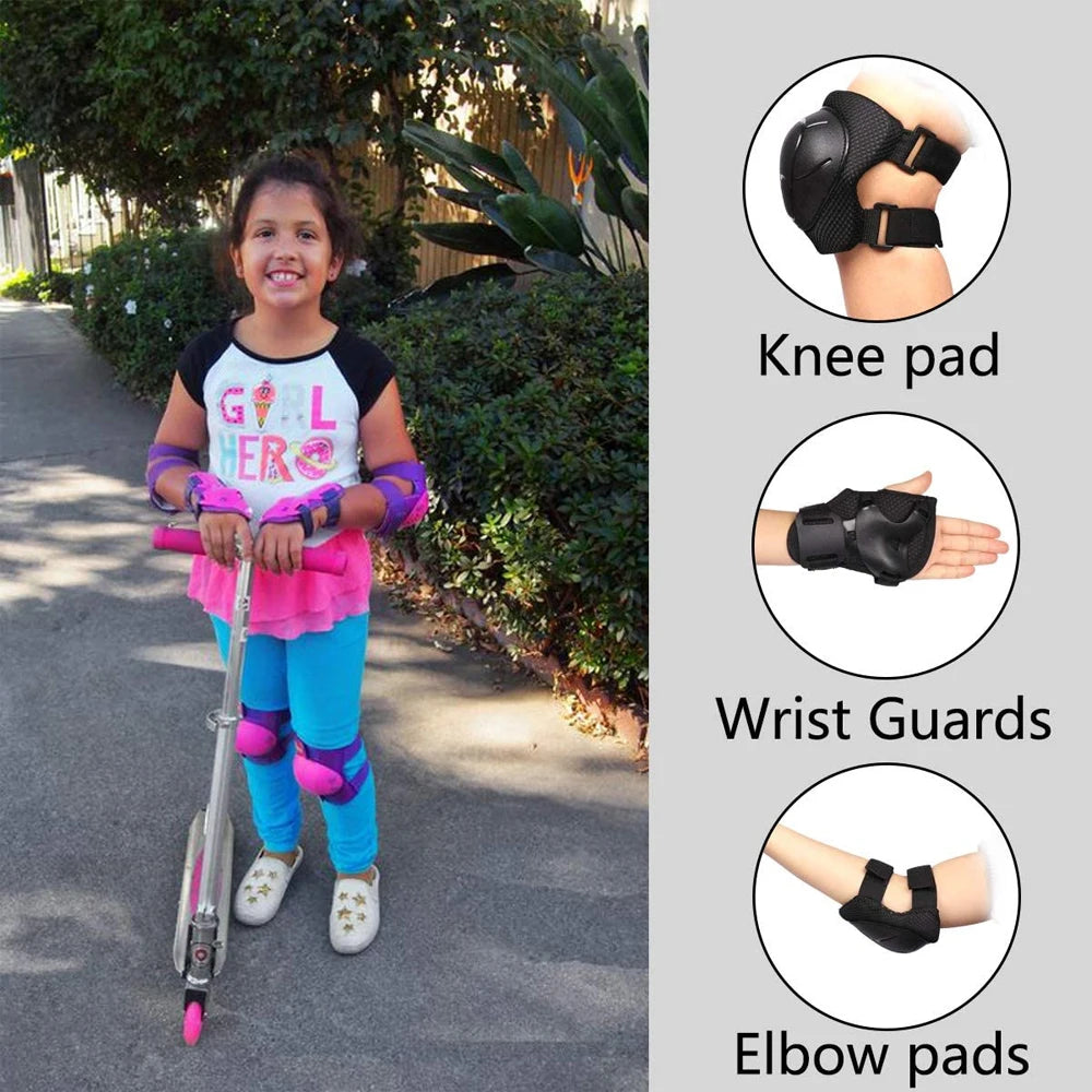 Kids protection Helmet Knee Elbow Wrist Pads