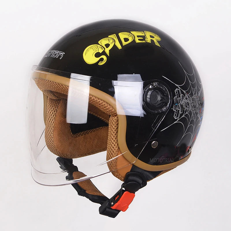 Cartoon Kids Motorcycle Helmet  super hero Motorbike Children Full Face Helmet Boy Girls Protective Cycling Scooter Capacete