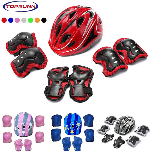 Kids protection Helmet Knee Elbow Wrist Pads