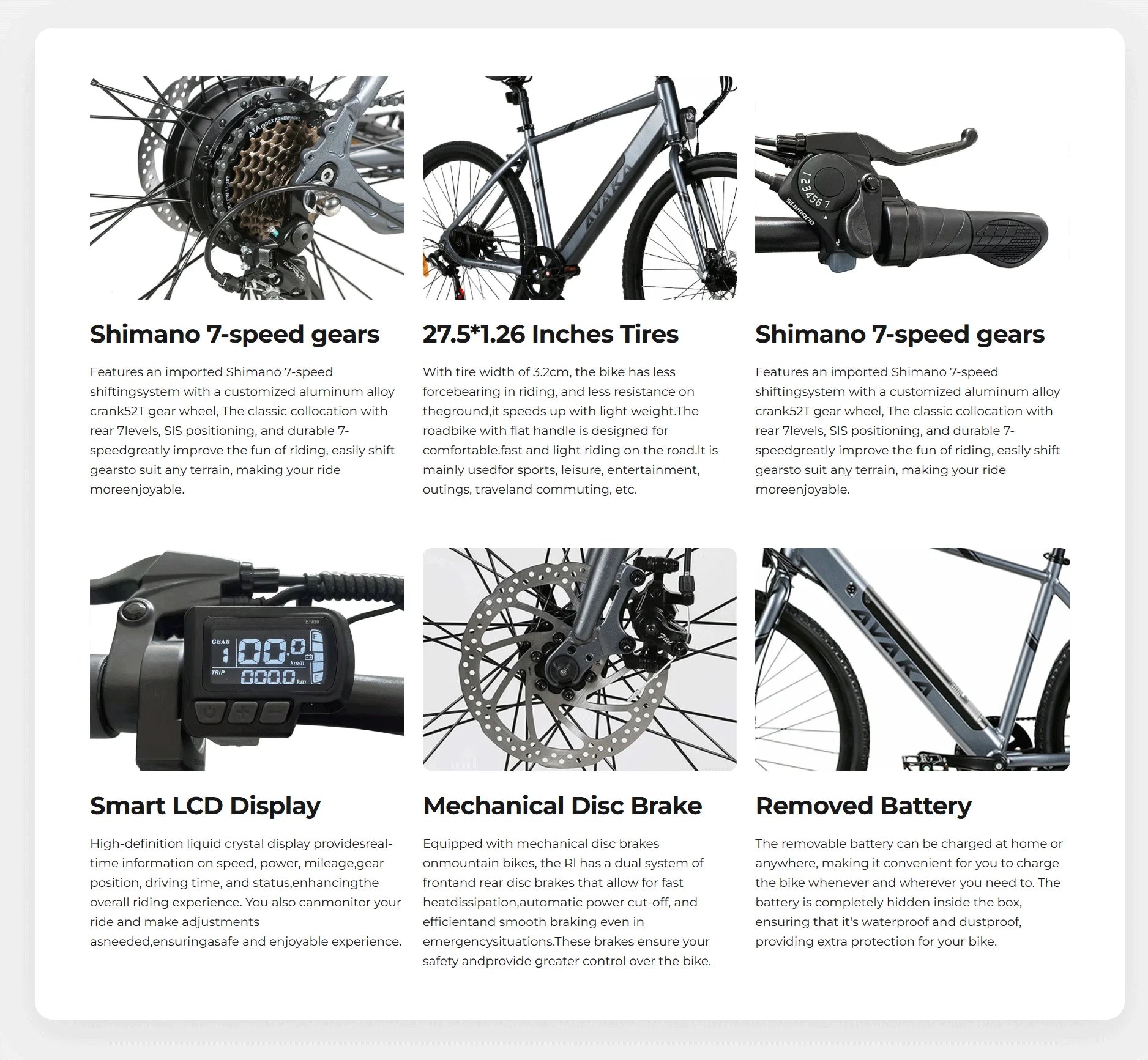 AVAKA R1 E-bike 25km/h - Cilla Scooters