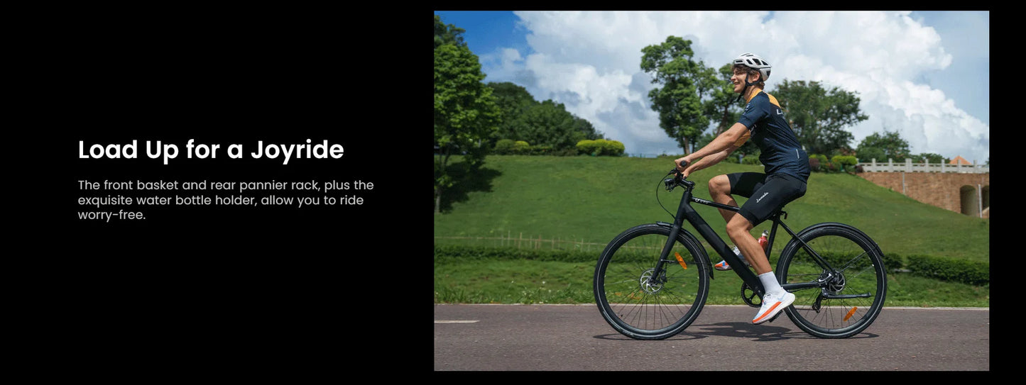 DYU Stroll 1 Electric Bike 36V 9AH 700C CST Puncture-resistant Tires Light-Weight Road City E-bike OiI Disc Brake System 7 Speed