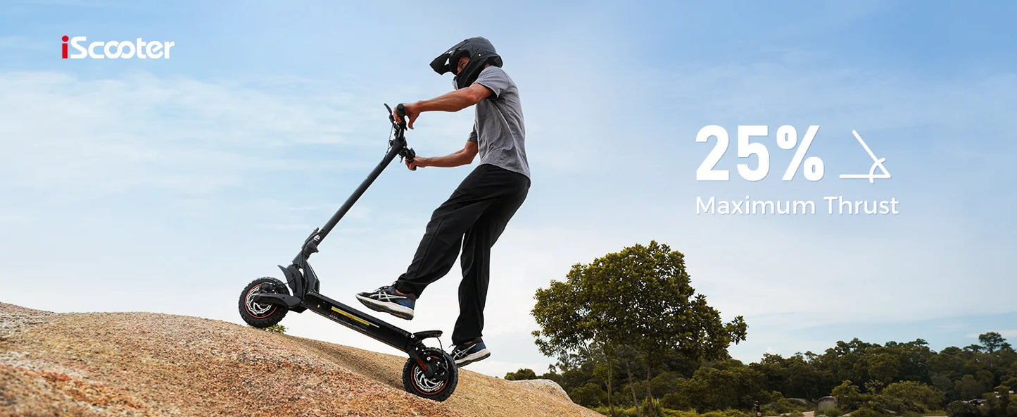 iScooter iX7Pro Dual Drive Off-Road Electric Scooter 2000W 48V17.5Ah eScooter 60km/h Speed 10inch Tire Foldable Scooter With App - Cilla Scooters