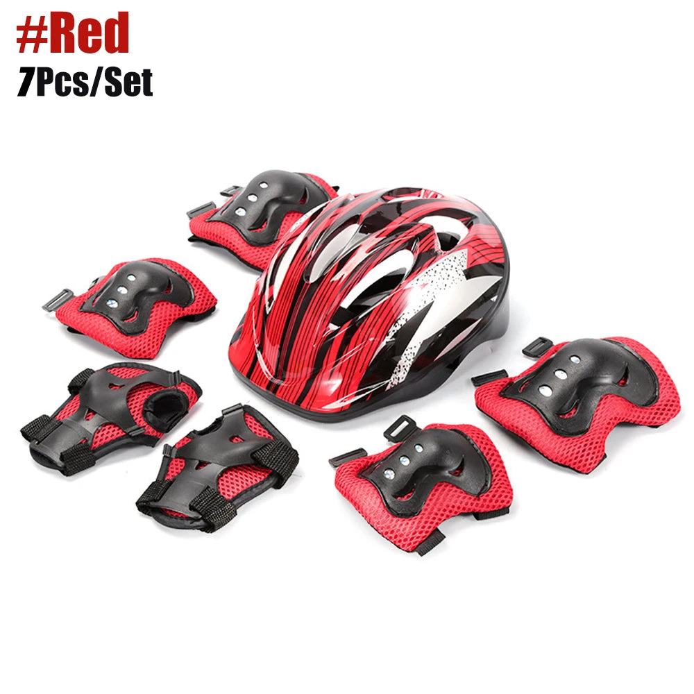 Kids protection Helmet Knee Elbow Wrist Pads
