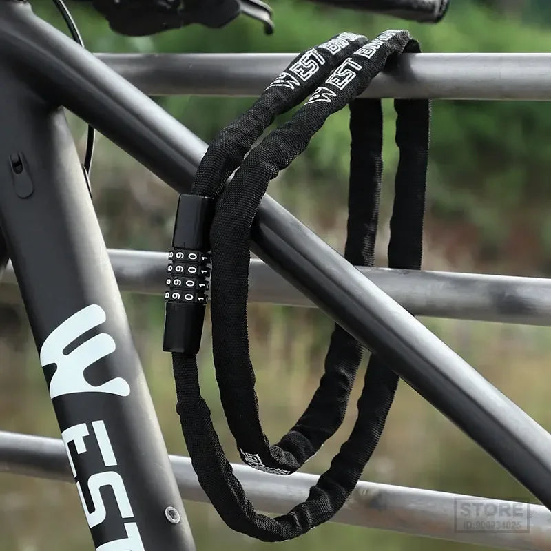 Bike Chain Lock 65-150cm Anti-theft 4 Code Safety