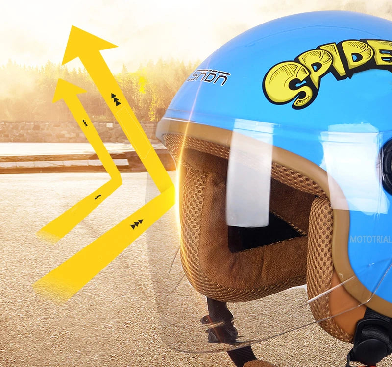 Cartoon Kids Motorcycle Helmet  super hero Motorbike Children Full Face Helmet Boy Girls Protective Cycling Scooter Capacete