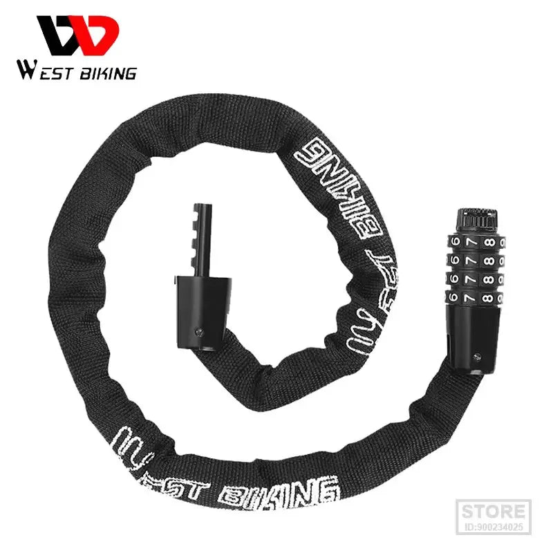 Bike Chain Lock 65-150cm Anti-theft 4 Code Safety