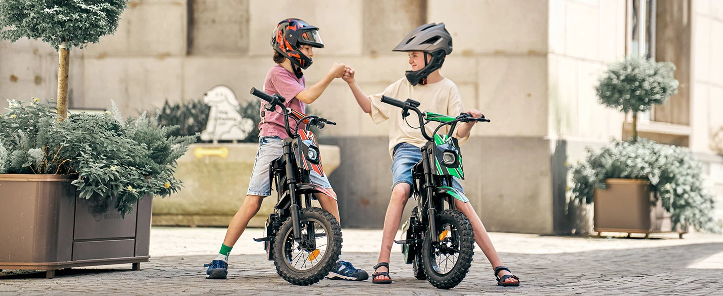 Kids E-bike A14, Bluetooth Music, 3 Speed Modes 27km/h - Cilla Scooters