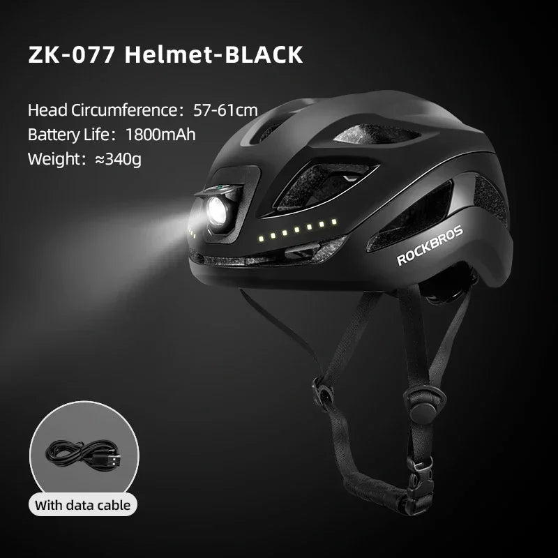 Bicycle Light Helmet Type-C Charging