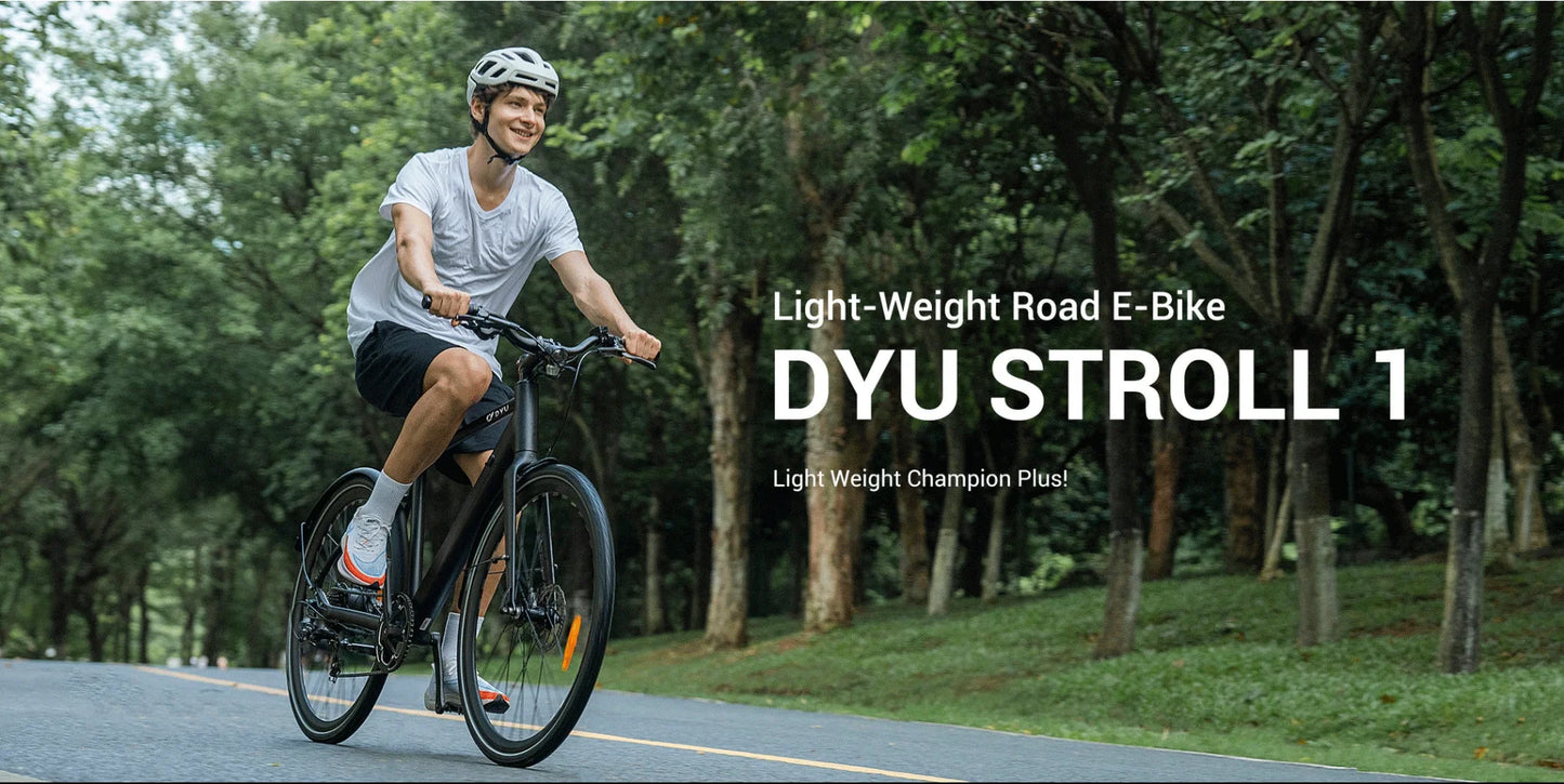 DYU Stroll 1 Electric Bike 36V 9AH 700C CST Puncture-resistant Tires Light-Weight Road City E-bike OiI Disc Brake System 7 Speed