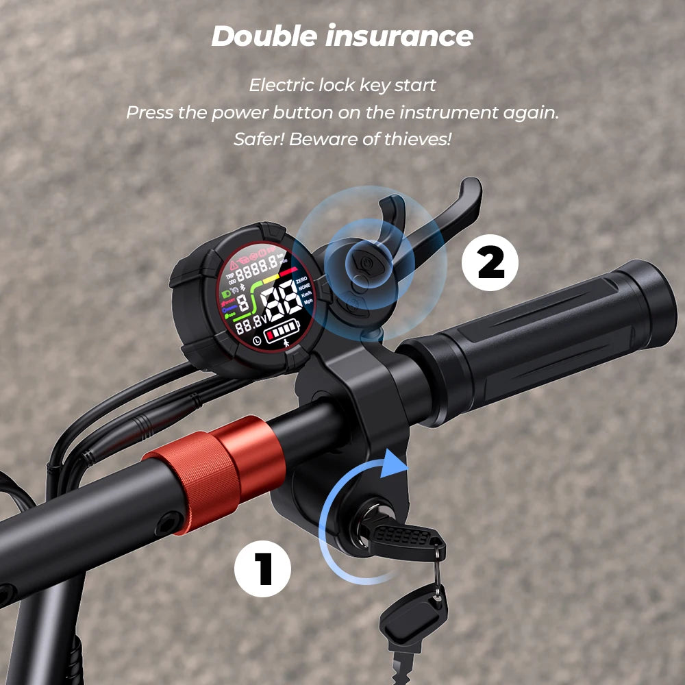 IX5s Electric Scooter 15Ah 1000W power Kick Scooter Anti-skid Off Road Pneumatic fire 65km row 45 km/h Scooter - Cilla Scooters