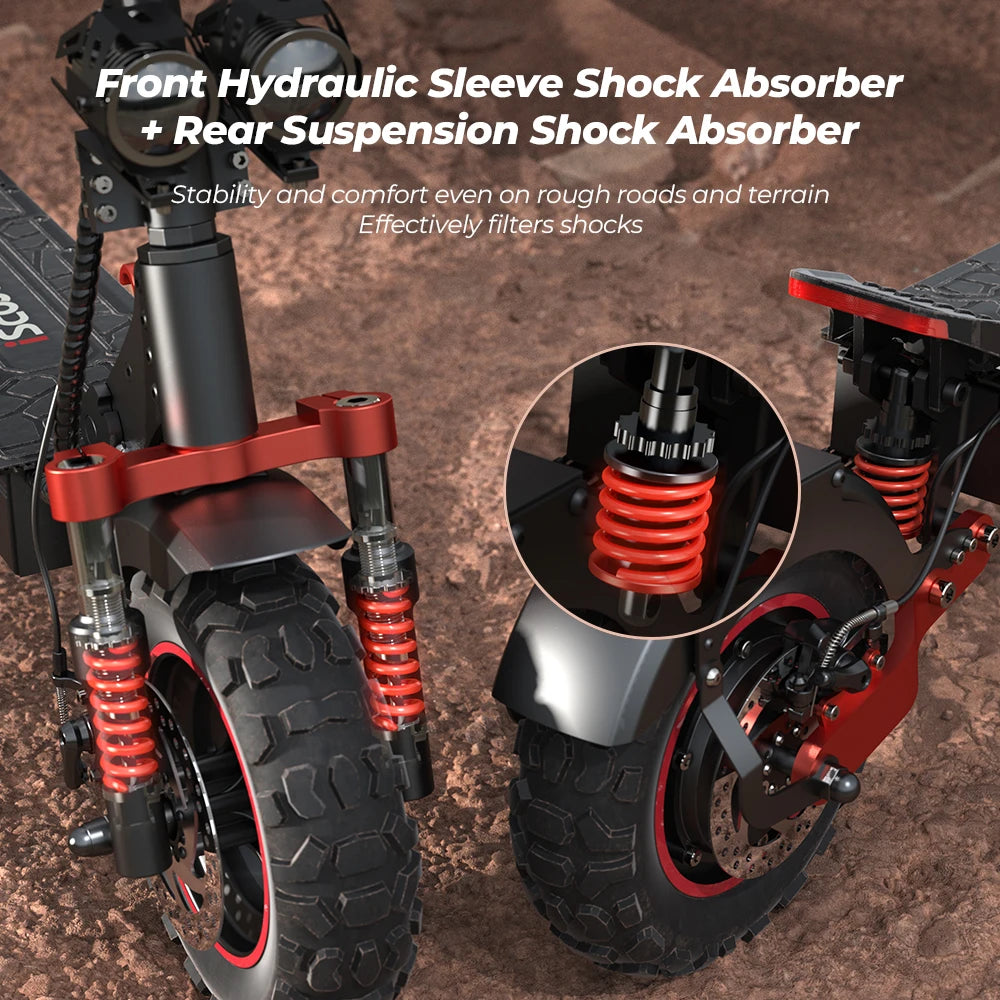 IX5s Electric Scooter 15Ah 1000W power Kick Scooter Anti-skid Off Road Pneumatic fire 65km row 45 km/h Scooter - Cilla Scooters