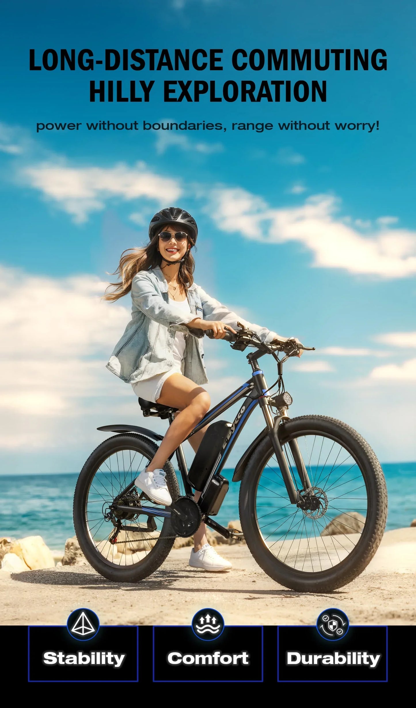 E-BYCCO E8 E-bike 750W Motor 48V17.5AH Removable Battery Electric Bike 29” Tire Mountain  Snow Off-road Adult Electric Bicycle