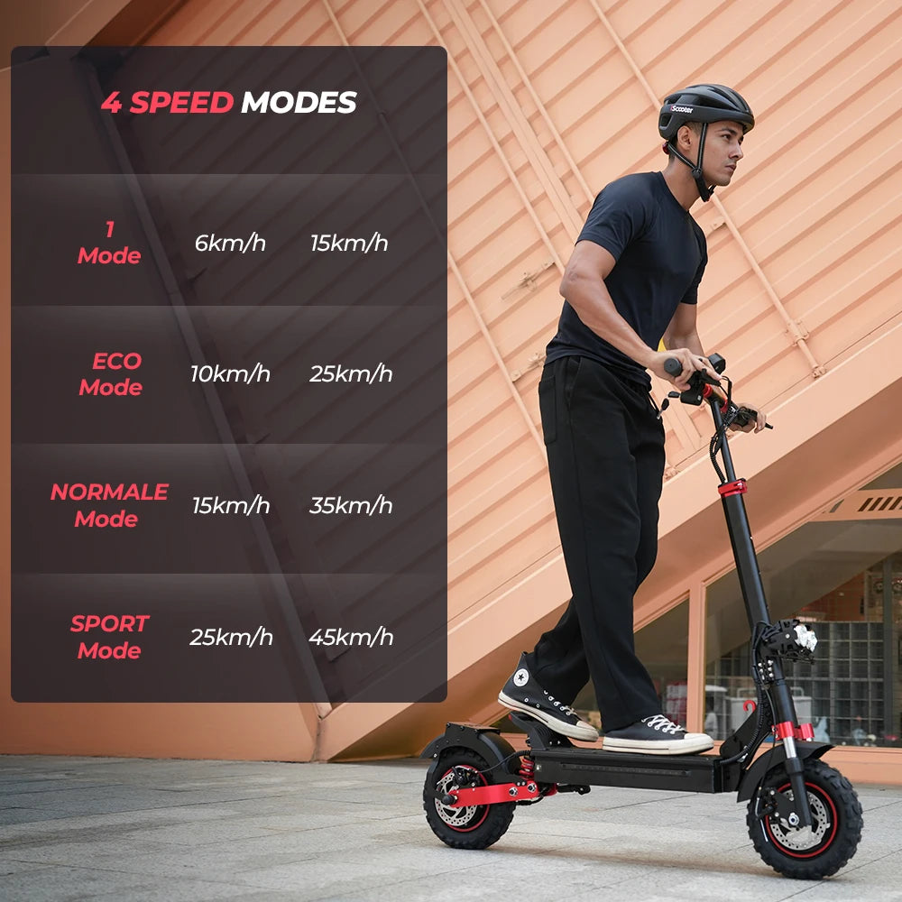 IX5s Electric Scooter 15Ah 1000W power Kick Scooter Anti-skid Off Road Pneumatic fire 65km row 45 km/h Scooter - Cilla Scooters