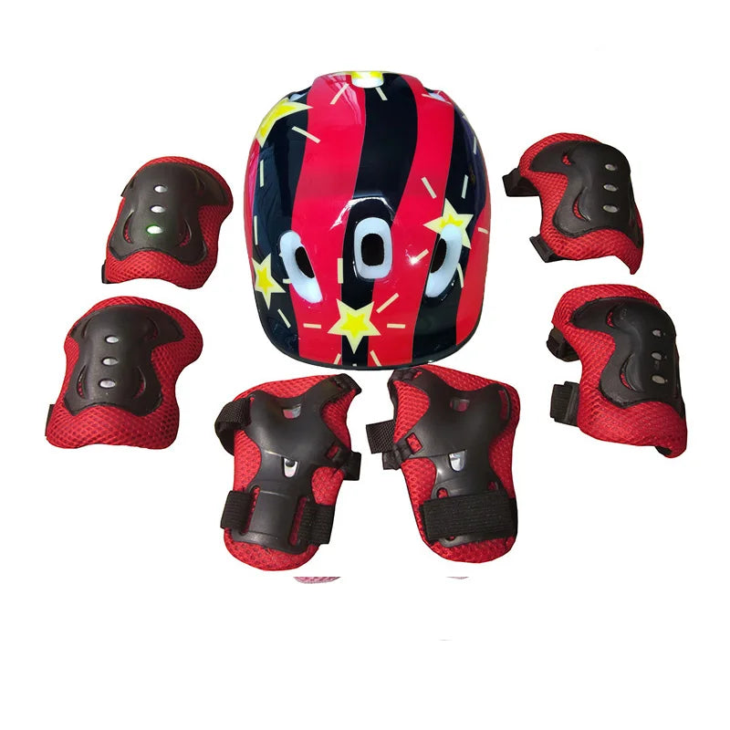 Kids protection Helmet Knee Elbow Wrist Pads
