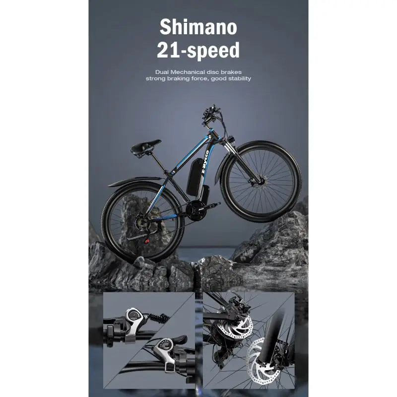 Ebycco E8 E-Bike 750W Brushless Motor 48V17.5AH Removable Battery 21-Speed Electric Bicycle 29-Inch Tires Off-road Electric Bike - Cilla Scooters