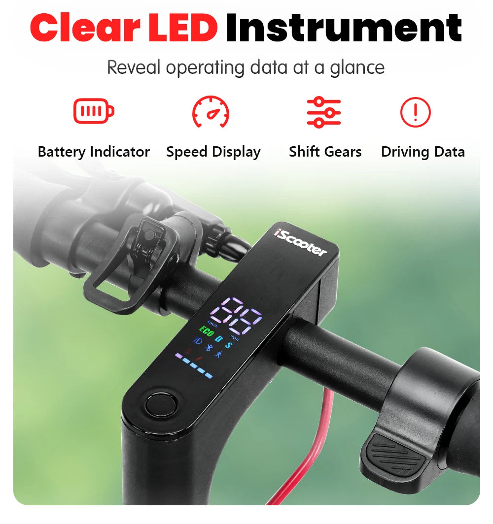 iScooter i9max Electric Scooter 36V 10Ah 500W Motor 40km Max Range 35km/h Speed 10inch Foldable Electric Kick eScooter with App - Cilla Scooters