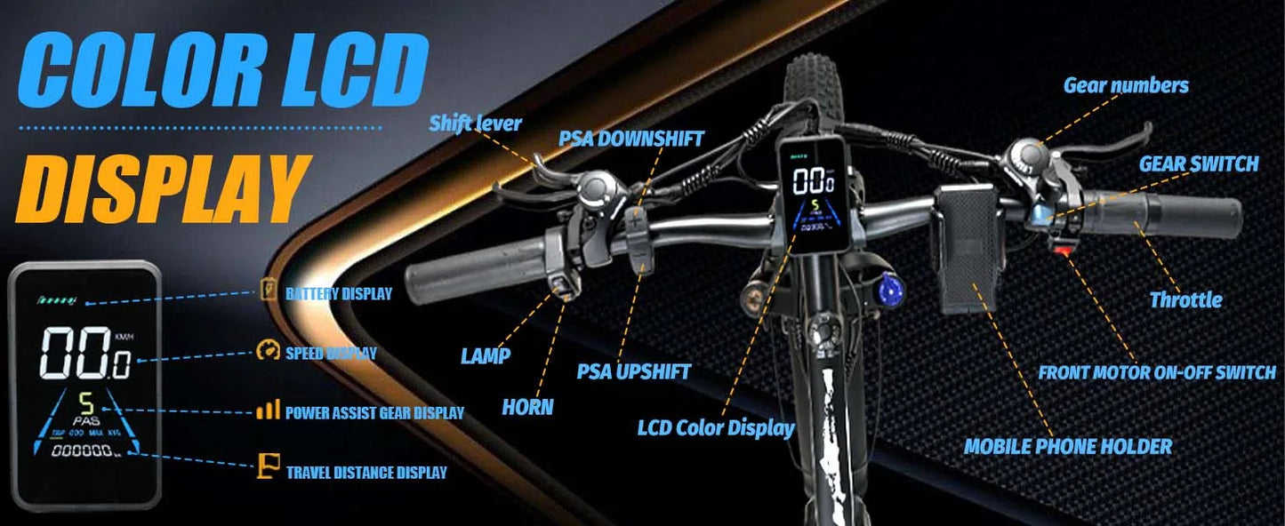 KETELES K800 2000W Mountain Electric Bike 70-80 km 55km/h 26 in Tire Hydraulic brake Aluminum alloy front fork shock absorber
